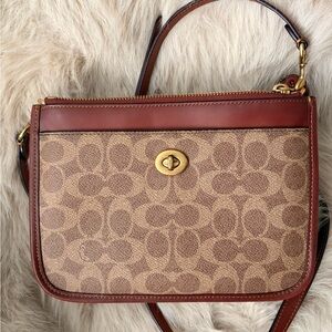 Coach Brown and Tan Crossbody Bag